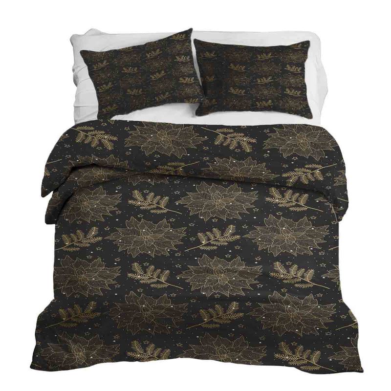 Therapy blankets bedding set black Christmas star