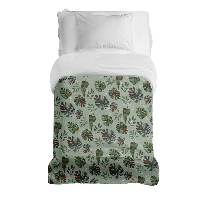 Original therapy blanket - cotton cover dark monstera