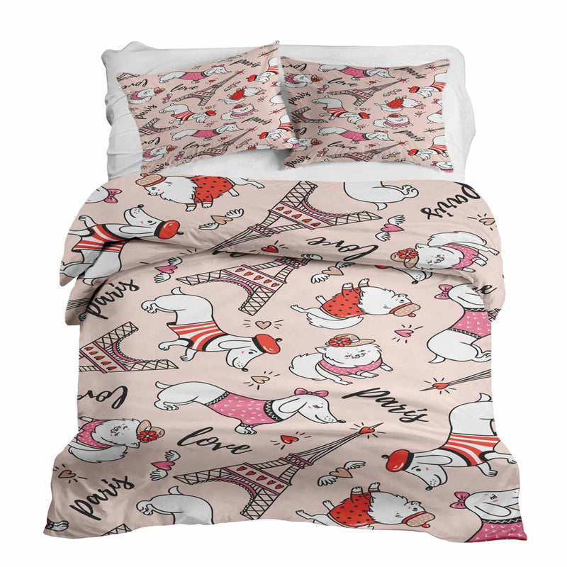 Therapy blanket and bedding set: Dog in Paris