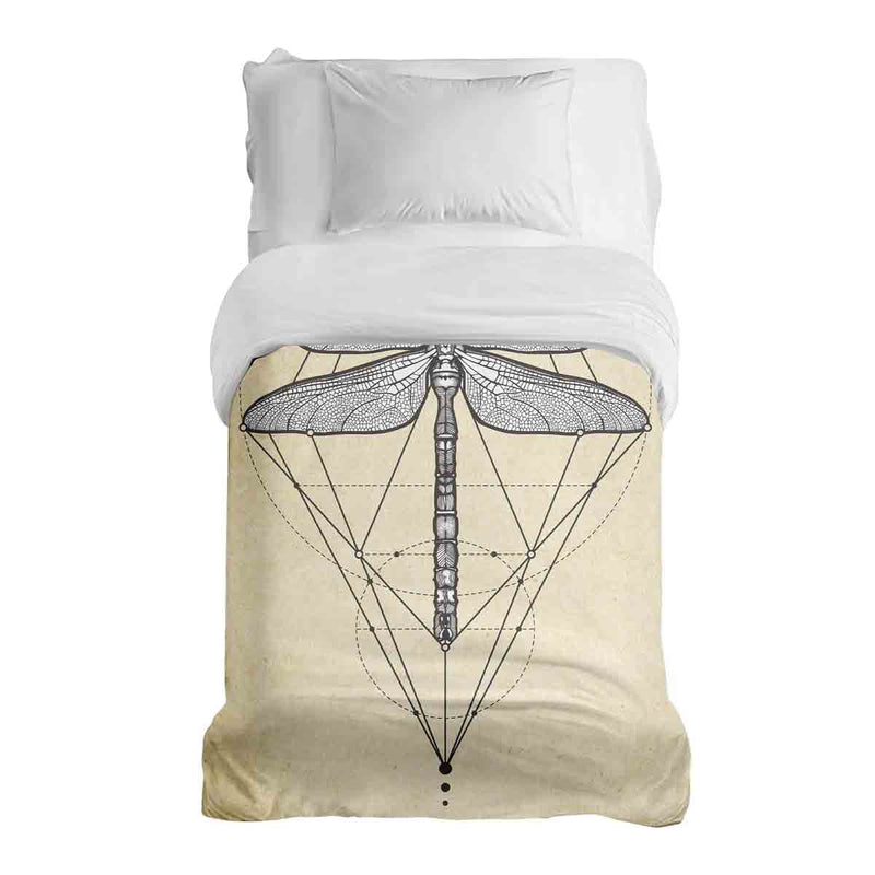 Original therapy blanket - cotton cover yellow with dragonfly