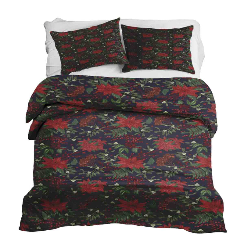 Therapy blanket and bedding set with red Christmas star.