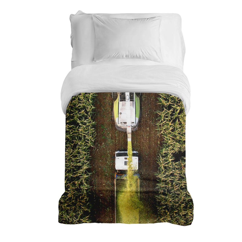 Original therapy blanket - cotton cover green field