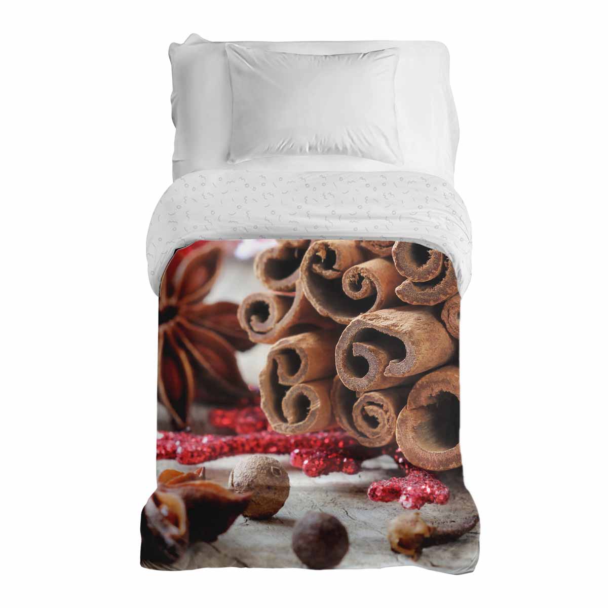 Couverture thérapeutique originale - Housse en coton avec bâtons de cannelle
