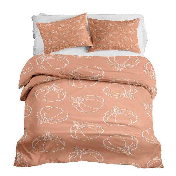 Therapy blanket bedding set orange with pumpkin