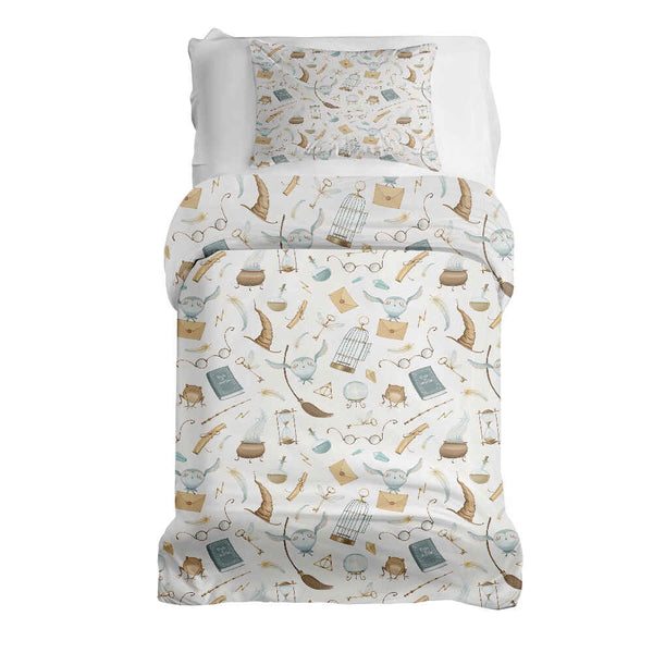 Therapy blanket bedding set, white, magical things.