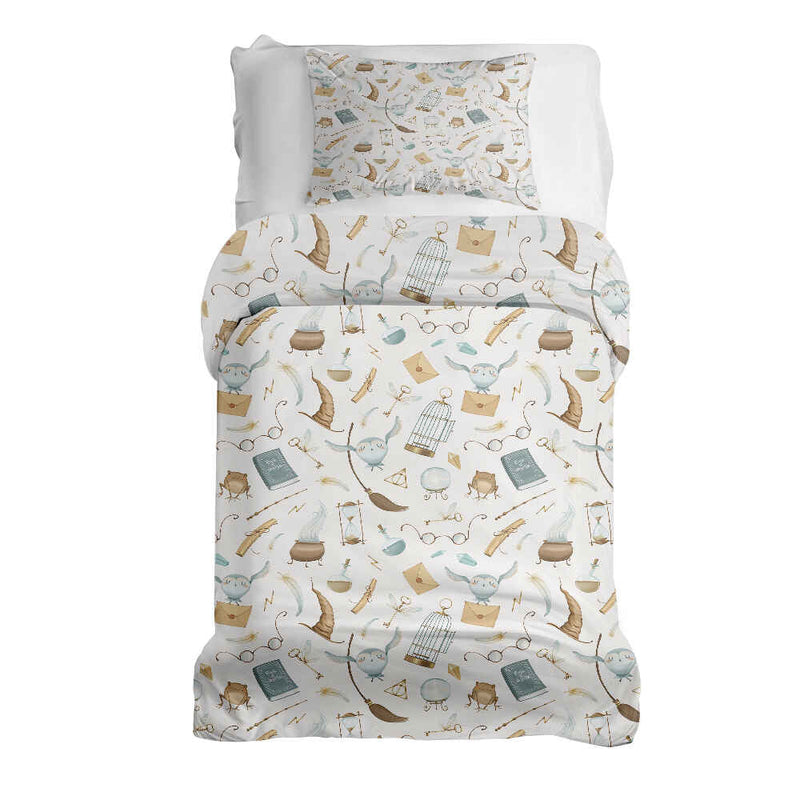 Therapy blanket bedding set, white, magical things.