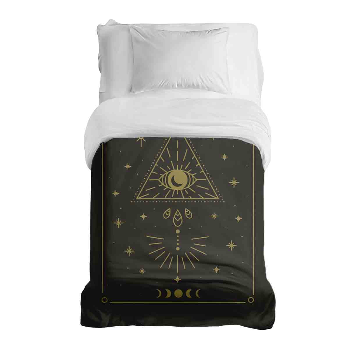 Original therapy blanket - cotton cover black sun and cosmos