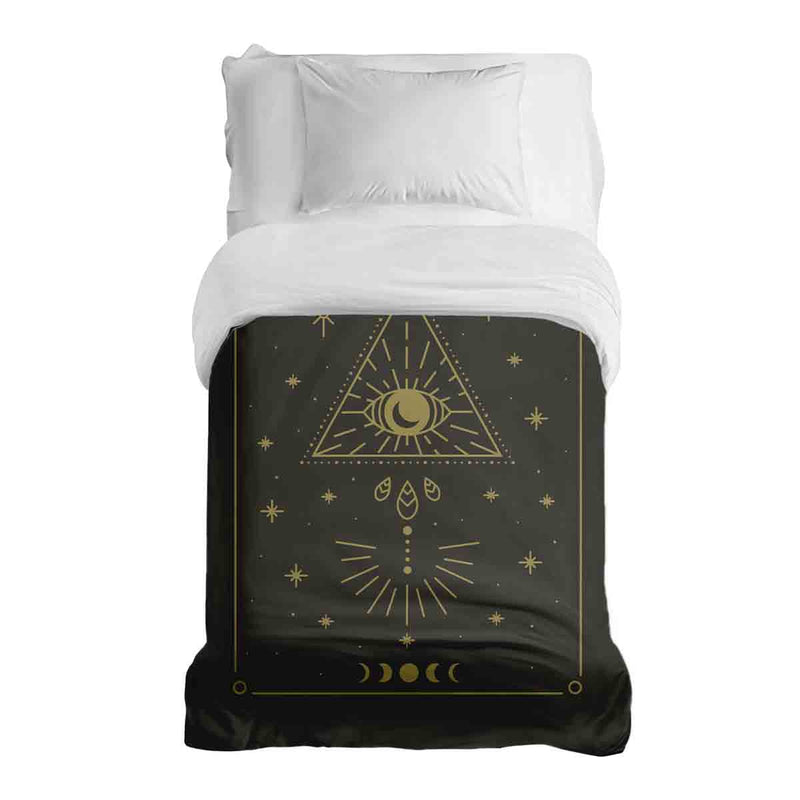 Original therapy blanket - cotton cover black sun and cosmos