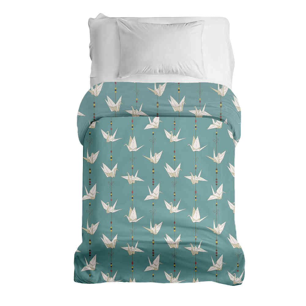 Couverture thérapeutique originale - Housse en coton Housse Origami Cygne