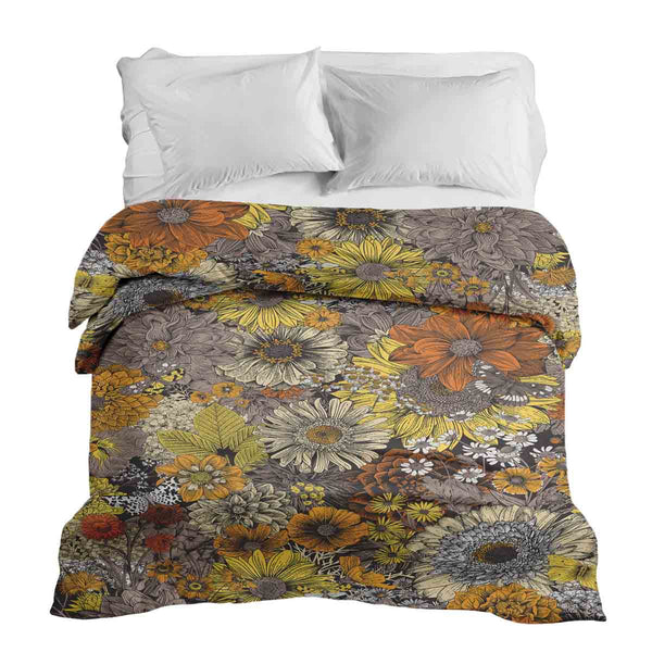 Original therapy blanket - cotton cover yellow flowers