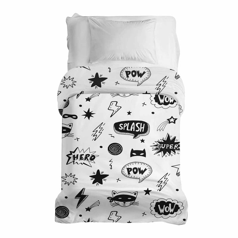 Original therapy blanket - cotton cover white superheroes