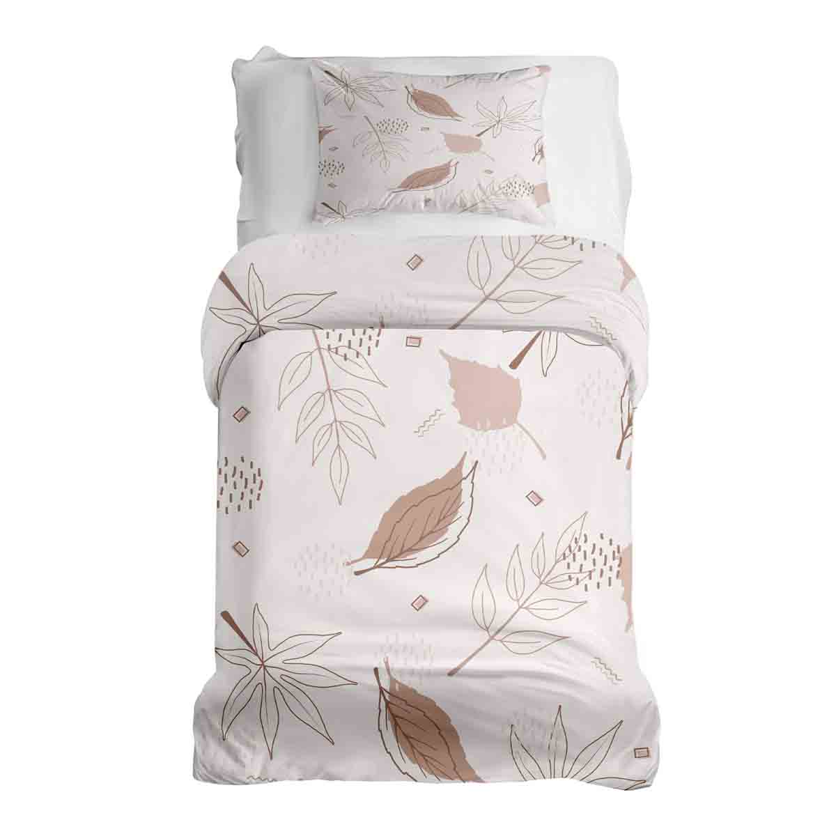 Ensemble de literie avec couverture thérapeutique rose à feuilles