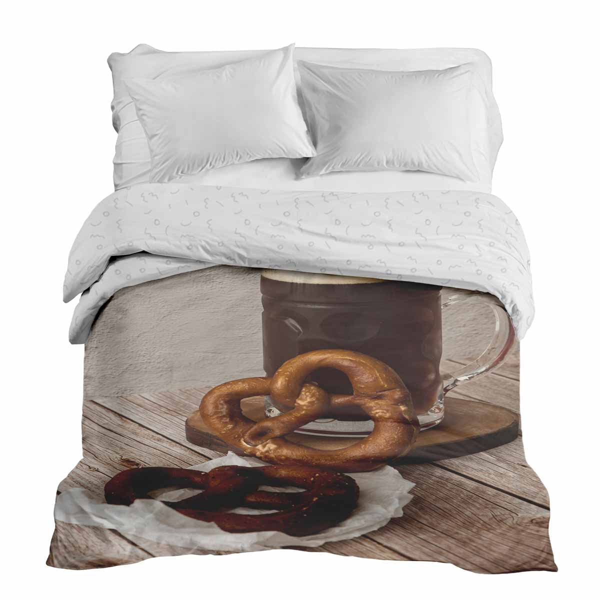Couverture thérapeutique originale - Housse en coton avec bretzels