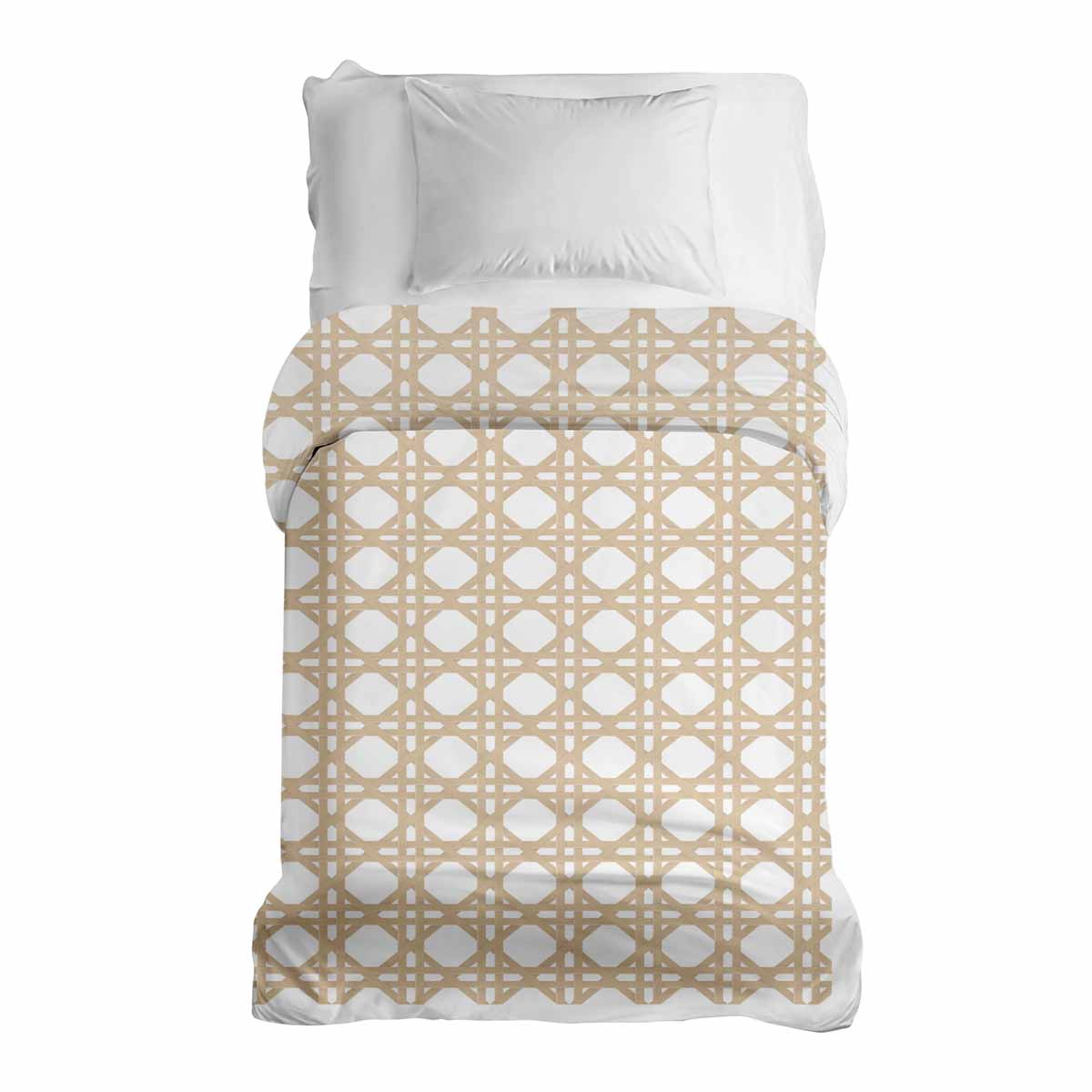 Original therapy blanket - cotton cover white with beige circles
