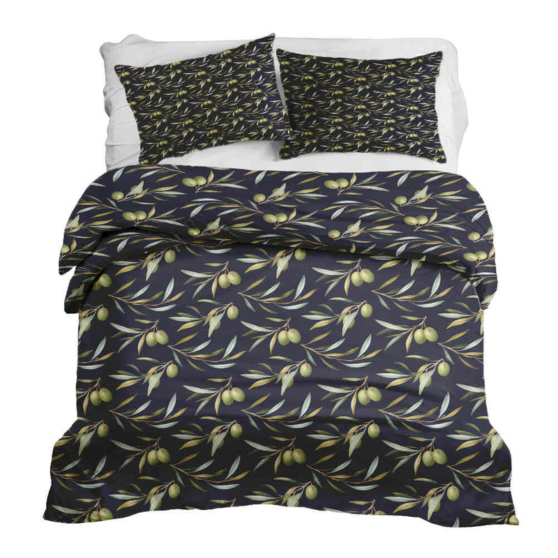 Therapy blanket and bedding set with olives