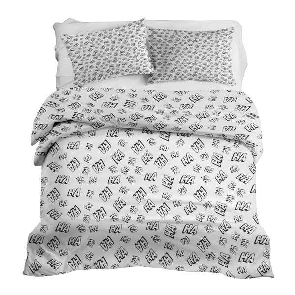 Therapy blankets bedding set white Ha Ha