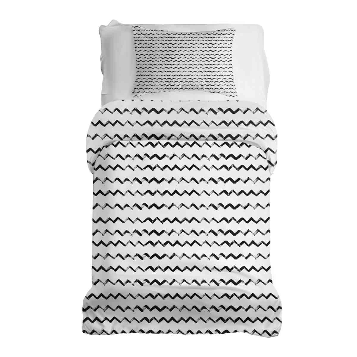 Couette de thérapie Ensemble de literie blanc ZickZack