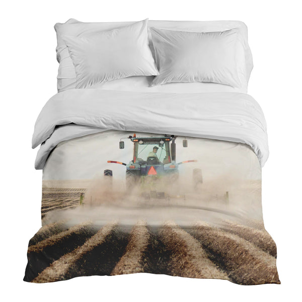 Original therapy blanket - cotton cover tractor in action