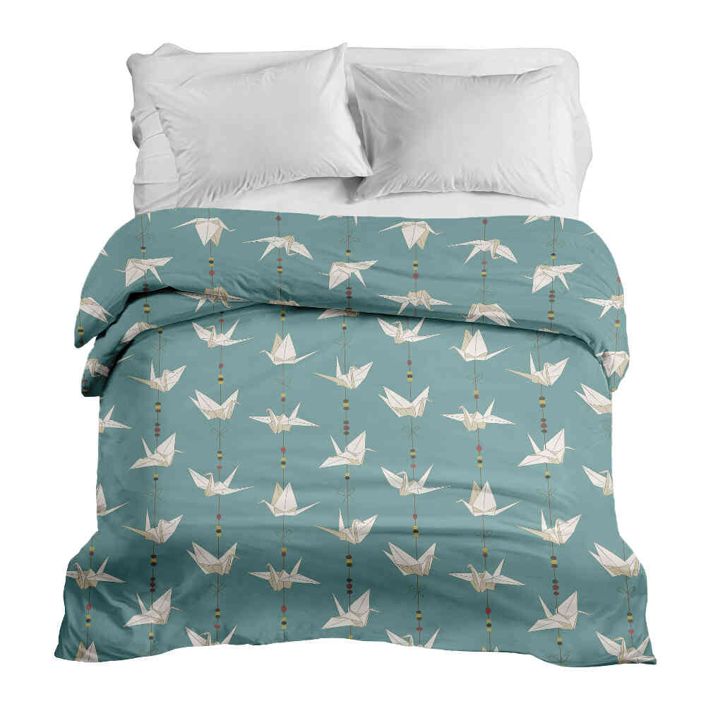 Couverture thérapeutique originale - Housse en coton Housse Origami Cygne