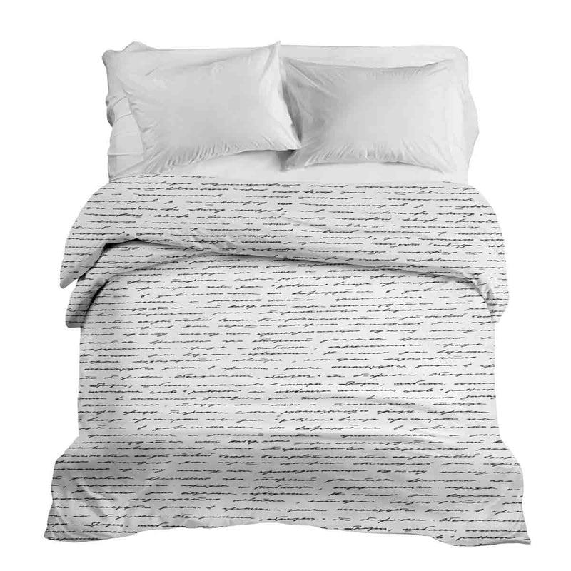 Original therapy blanket - cotton cover white with lettering