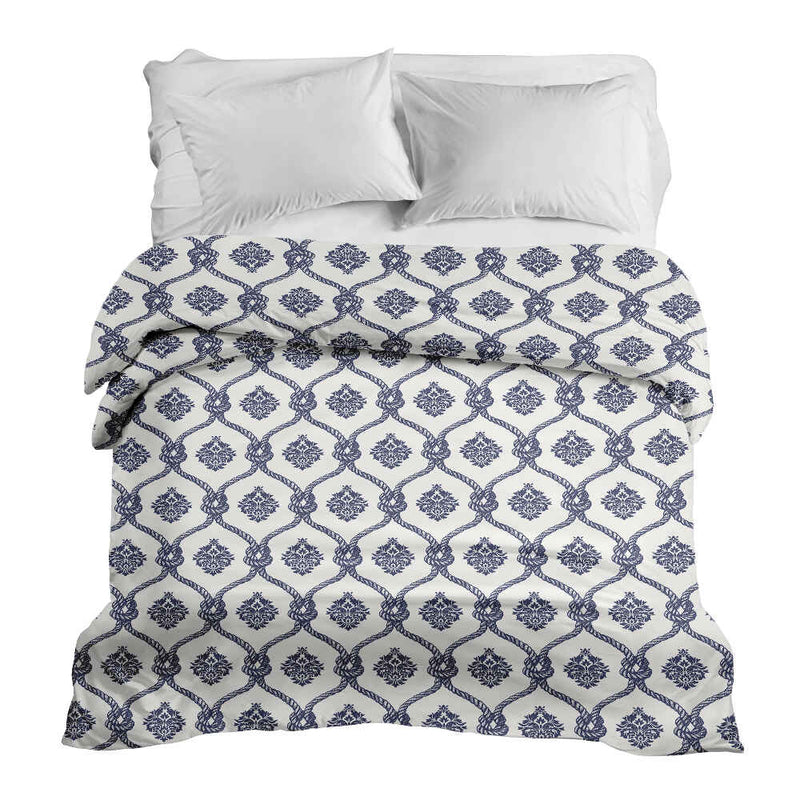 Original therapy blanket - cotton cover blue sailor pattern
