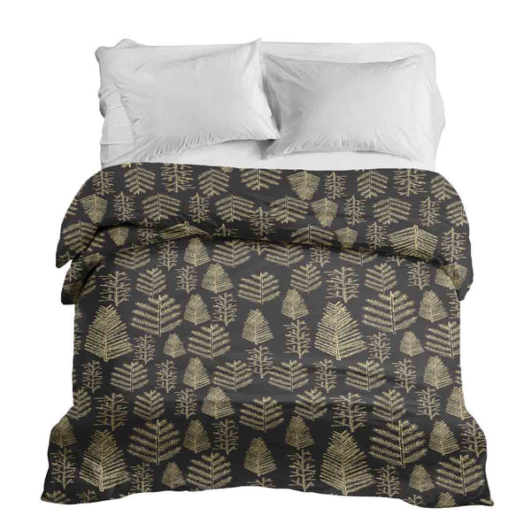 Original therapy blanket - cotton cover with forest motif