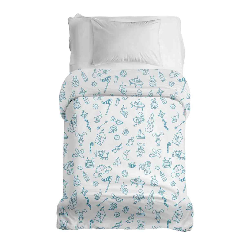 Original therapy blanket - cotton cover white with toys