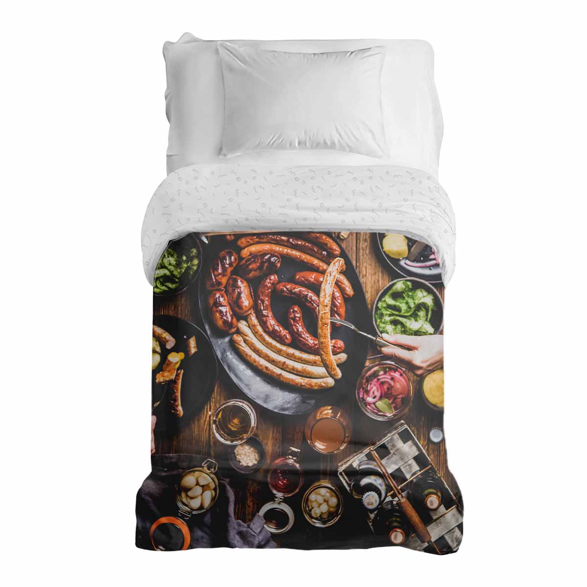 Couverture thérapeutique originale - Housse en coton avec plateau à saucisses