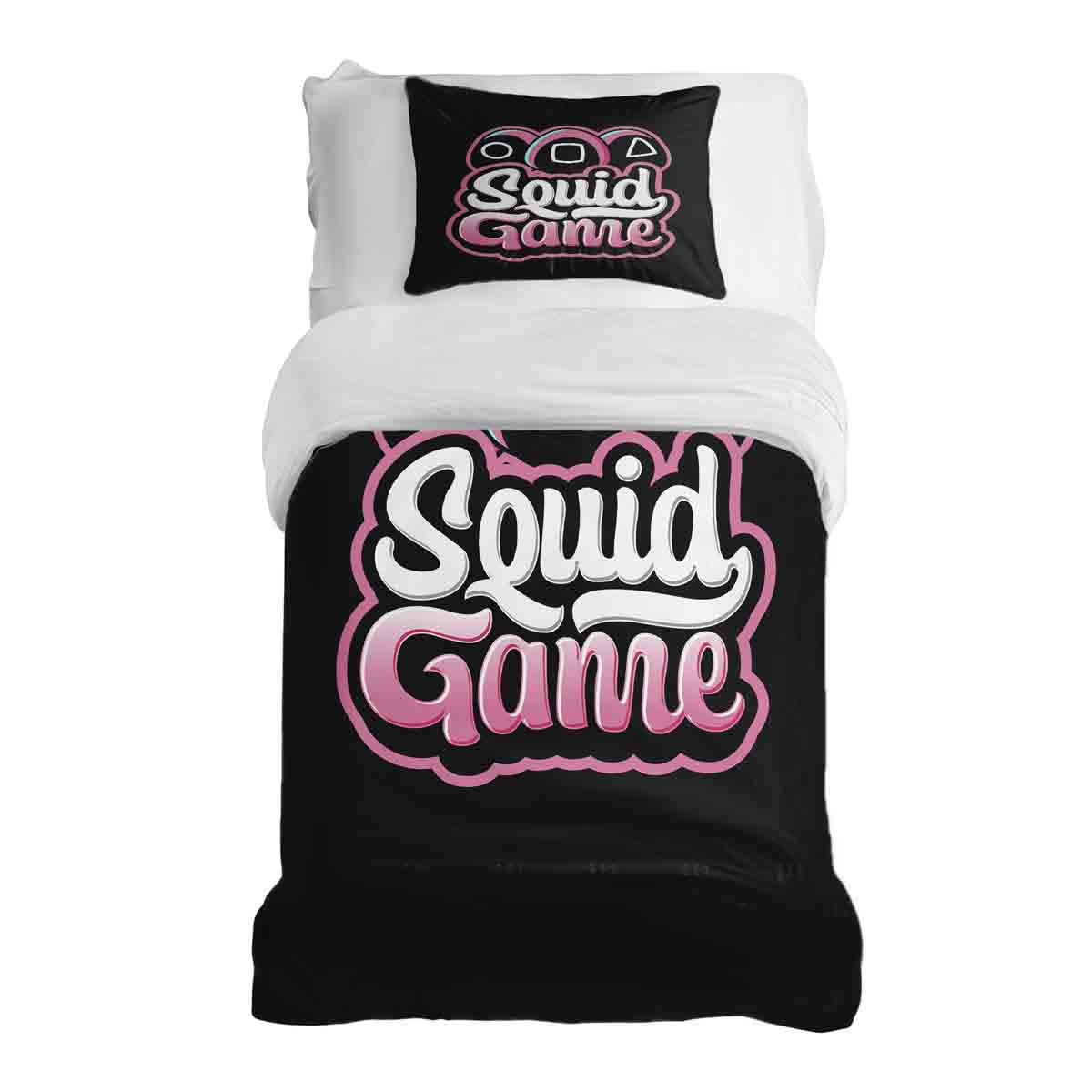 Therapy blankets bedding set black squid