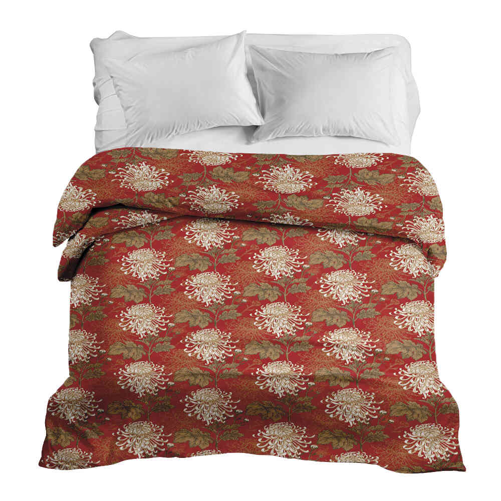 Original therapy blanket - cotton cover red large flower