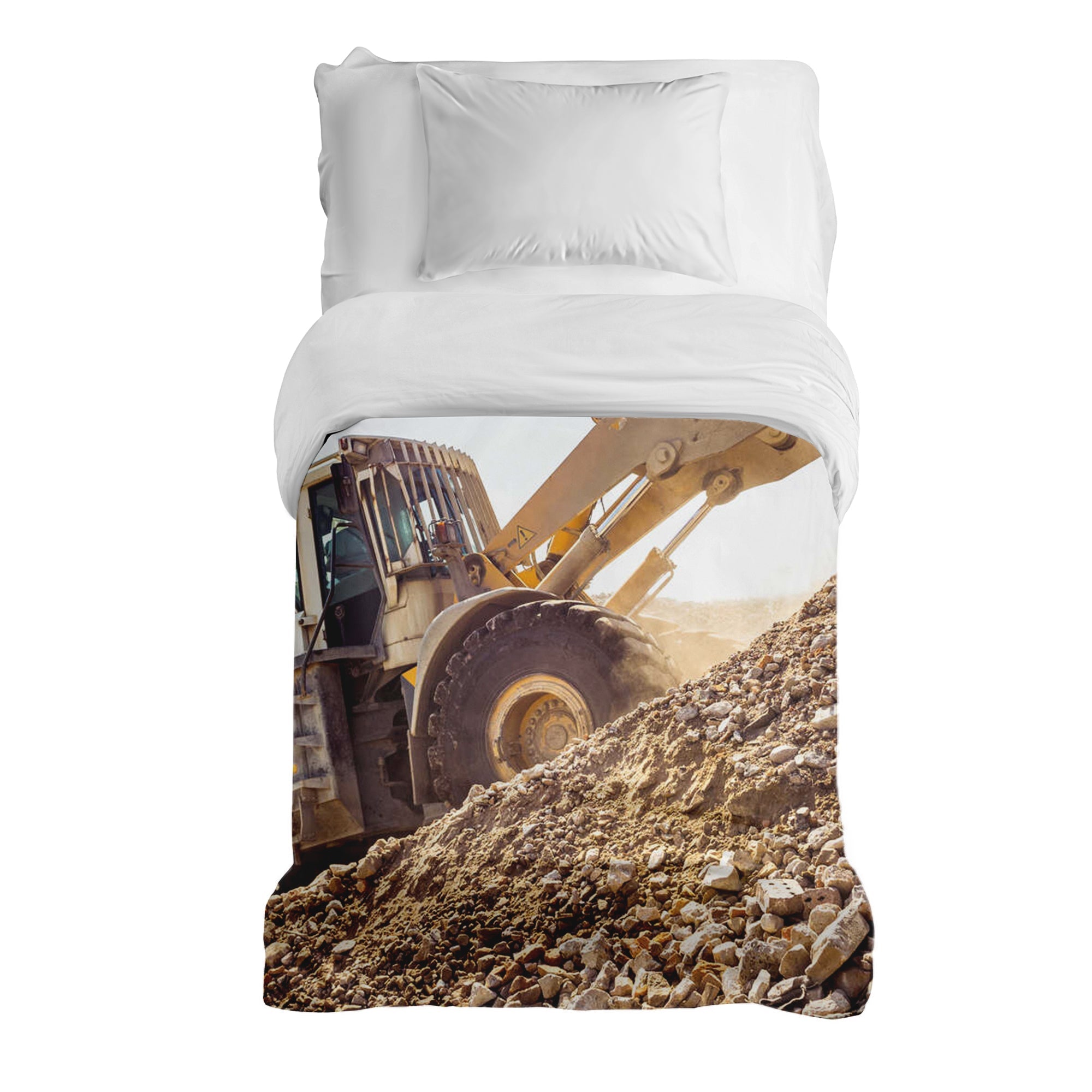 Original therapy blanket - cotton cover tractor on the mountain