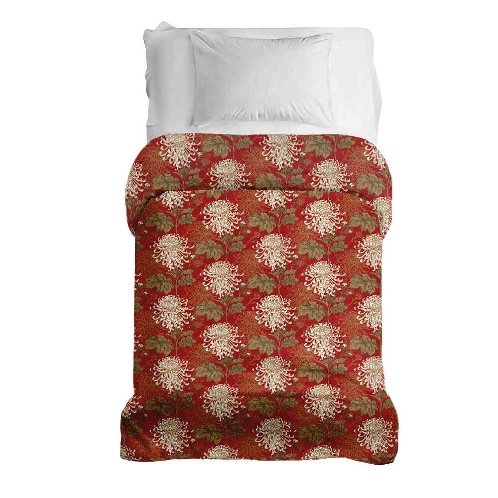 Original therapy blanket - cotton cover red large flower