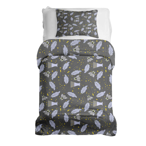 Therapy blanket bedding set, black, magic wand.