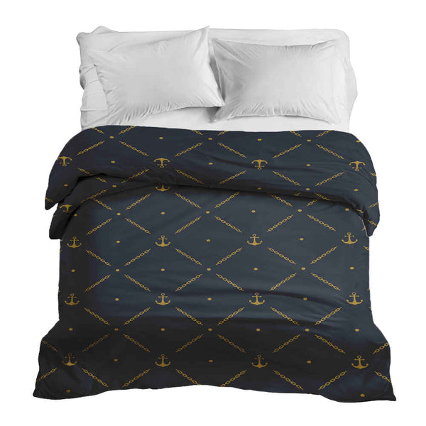 Original therapy blanket - cotton cover blue with anchor