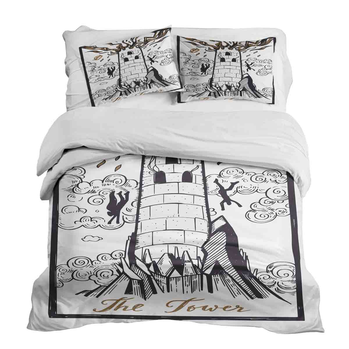 Therapy blankets bedding set white with tower