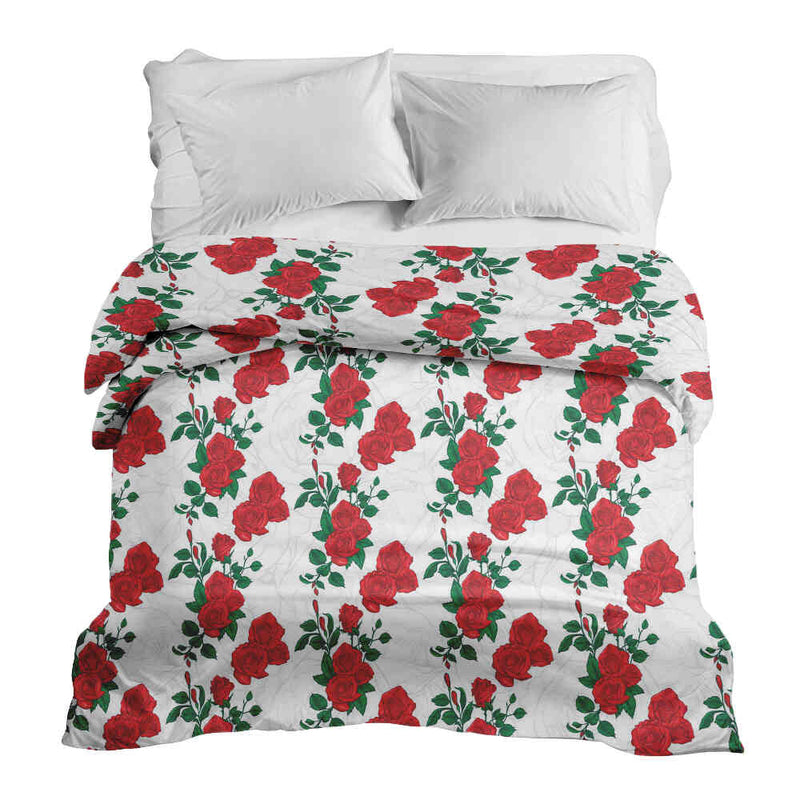 Original therapy blanket - cotton cover white with rose bush