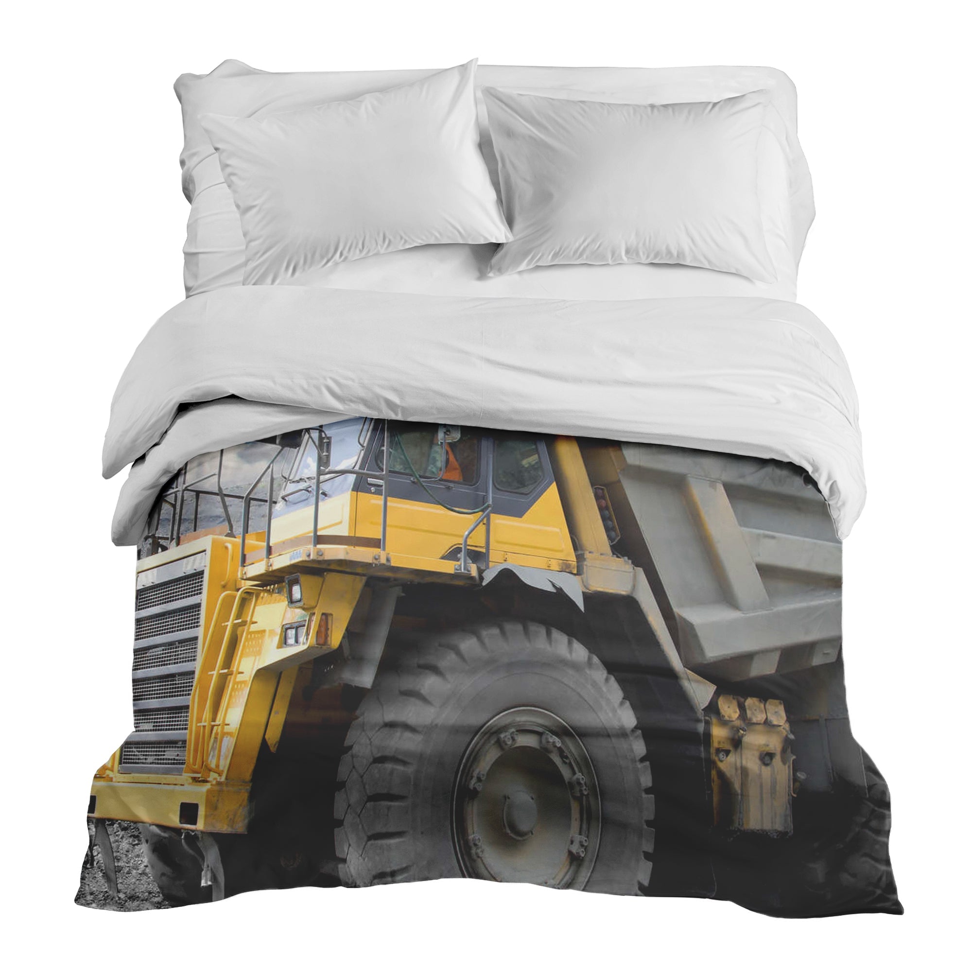 Couverture thérapeutique originale - Housse en coton Camion jaune