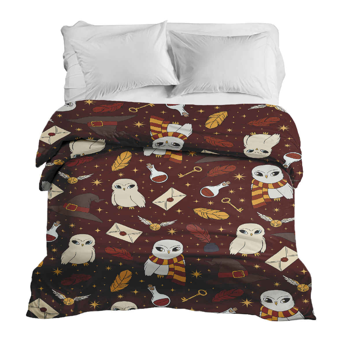 Couverture thérapeutique originale - Housse en coton marron Hedwig