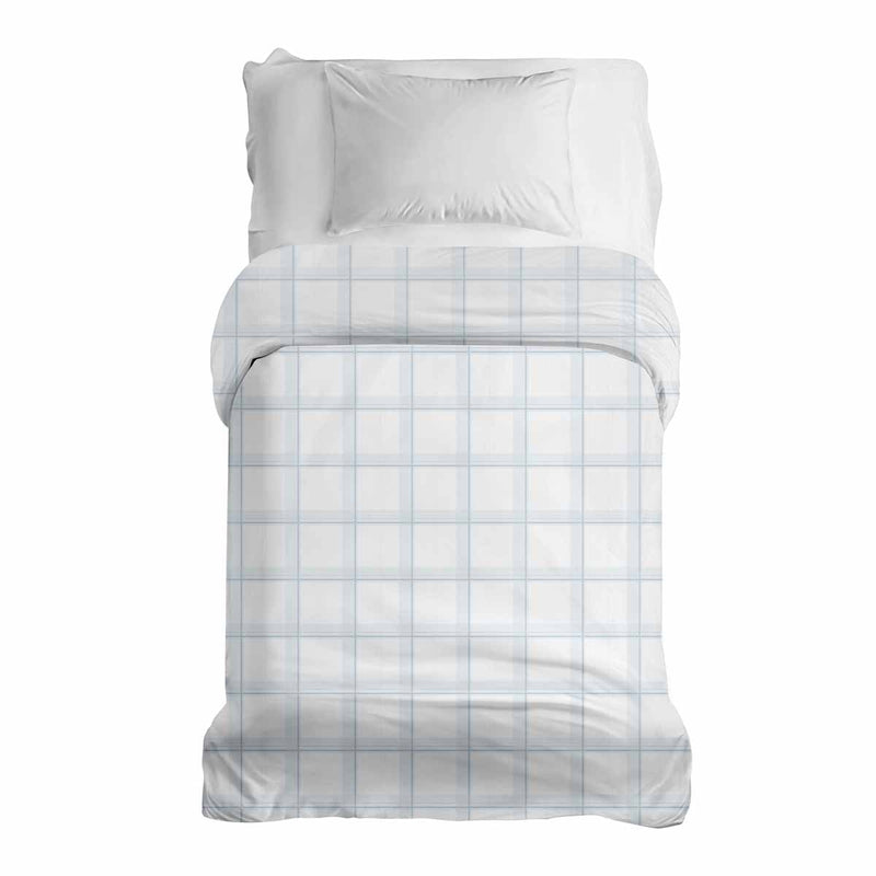 Original therapy blanket - cotton cover white blue checkered