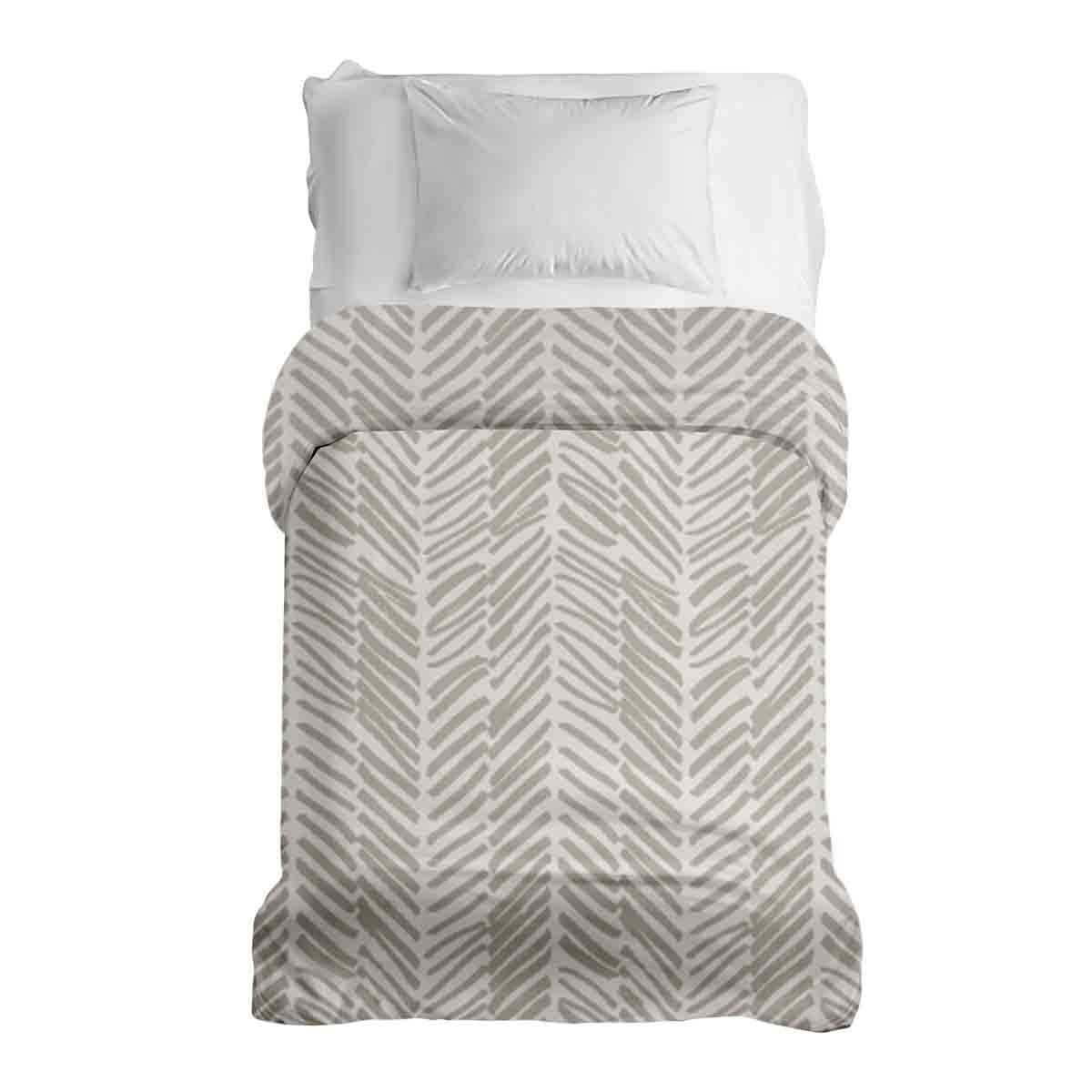 Couverture thérapeutique originale - Housse en coton beige avec rayures