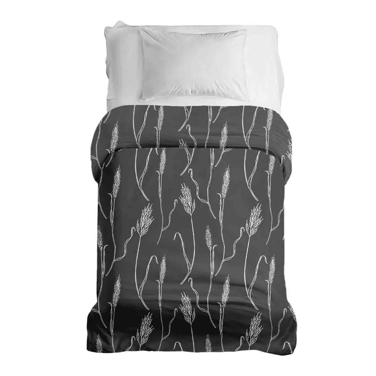 Couverture thérapeutique originale - Housse en coton gris foncé avec branches blanches