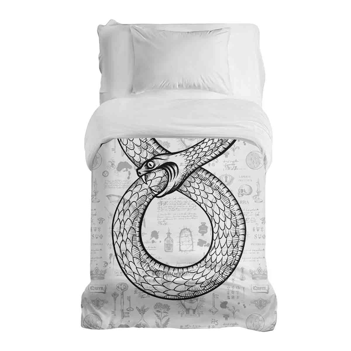 Couverture thérapeutique originale - Housse en coton avec motif serpent