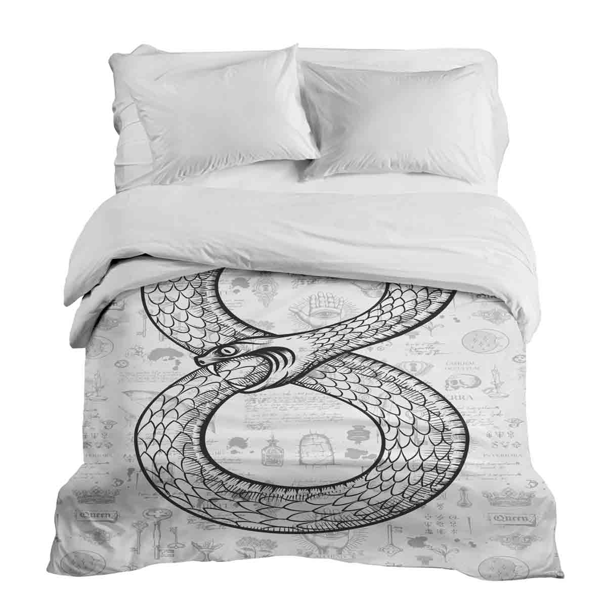 Couverture thérapeutique originale - Housse en coton avec motif serpent
