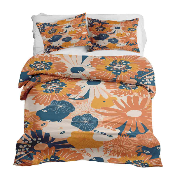Therapy blanket and bedding set with gerbera flowers