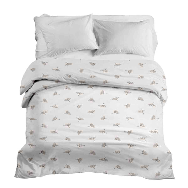 Original therapy blanket - cotton cover white with small mistletoe sprigs