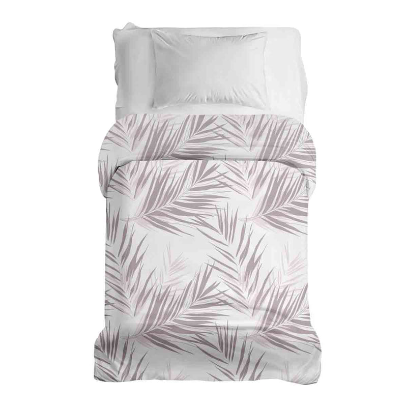Original therapy blanket - cotton cover white with purple leaves