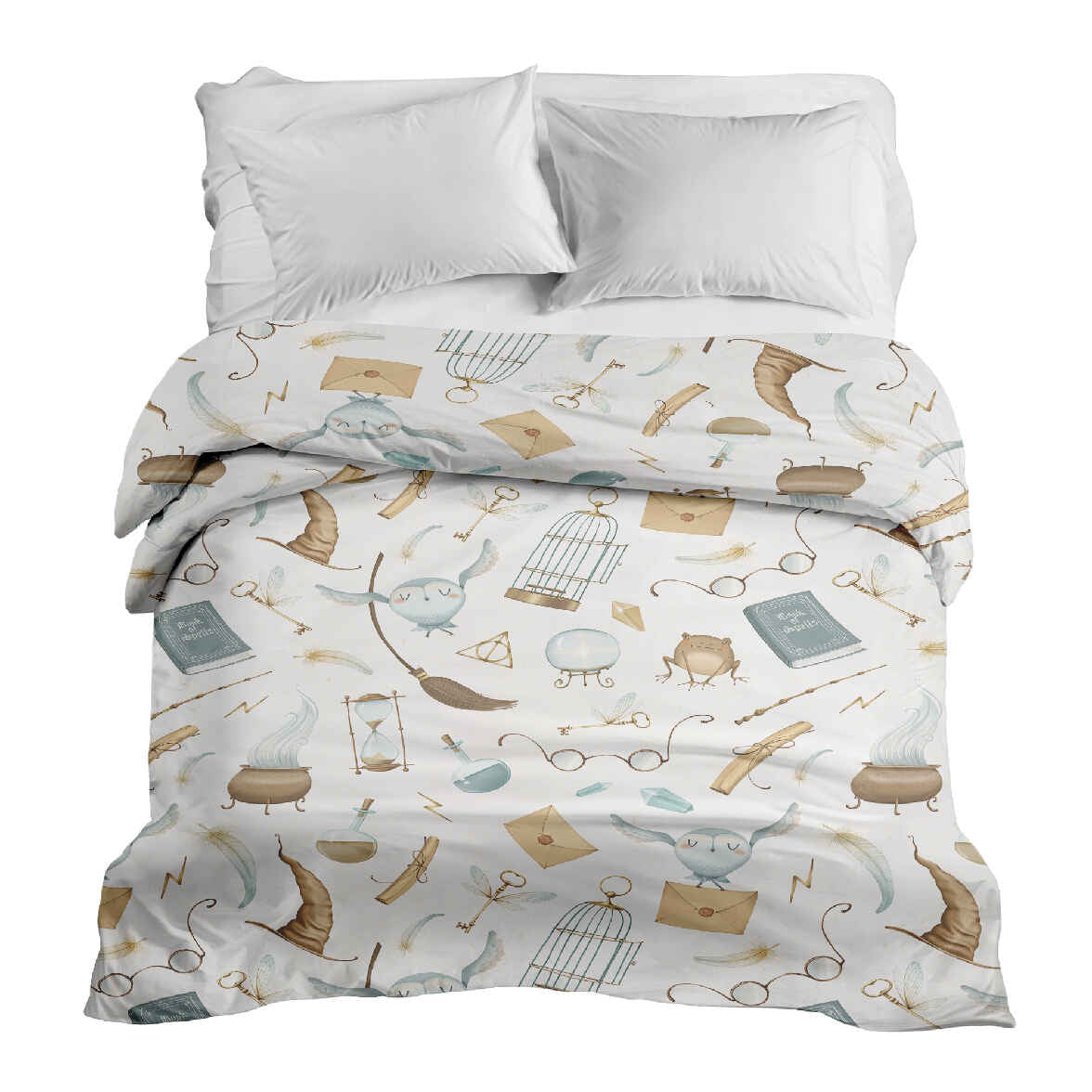 Couverture thérapeutique originale - Housse en coton blanc Choses magiques