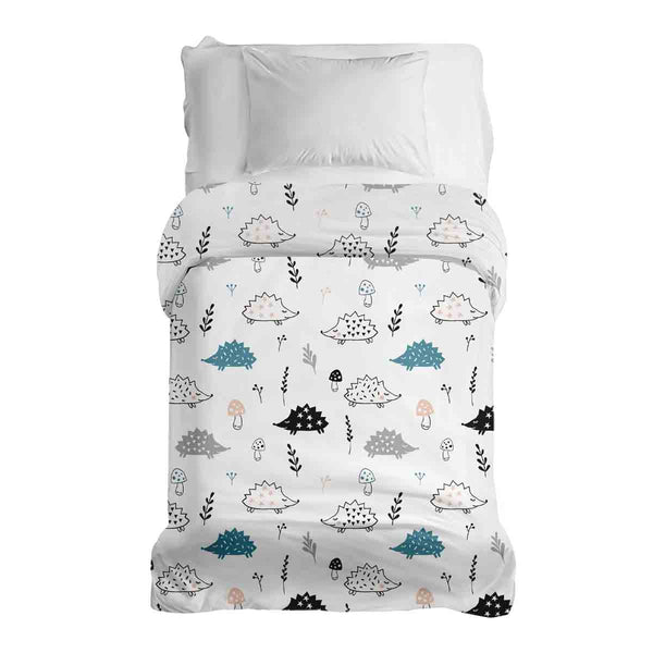 Original therapy blanket - cotton cover white with hedgehog