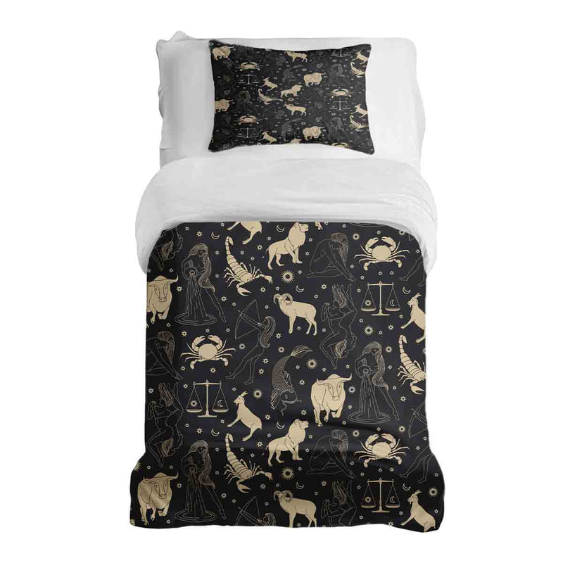 Therapy blankets bedding set black constellations