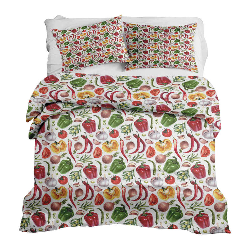 Therapy blanket bedding set with vegetables